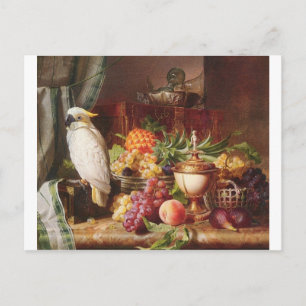 Carte Postale Cocatio d'oiseau fruitier exotique de perroquet bl