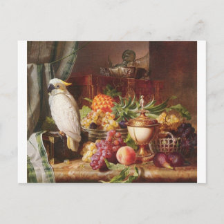 Carte Postale Cocatio d'oiseau fruitier exotique de perroquet bl
