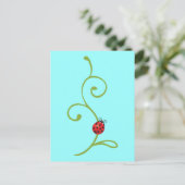 Carte Postale Coccinelle sur la vigne (Debout devant)