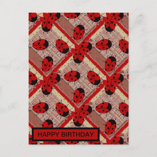 CARTE POSTALE COCCINELLES (Devant)