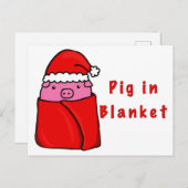Carte Postale Cochon dans la couverture (Devant / Derrière)
