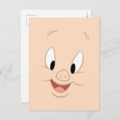 Carte Postale Cochon de porc souriant visage (Devant / Derrière)