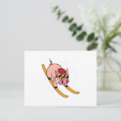 Carte Postale Cochon de skieur (Debout devant)