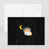 Carte Postale Cochon d'Inde dans l'espace | Astronomie mignonne (Devant / Derrière)