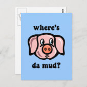 Carte Postale Cochon drôle (Devant / Derrière)