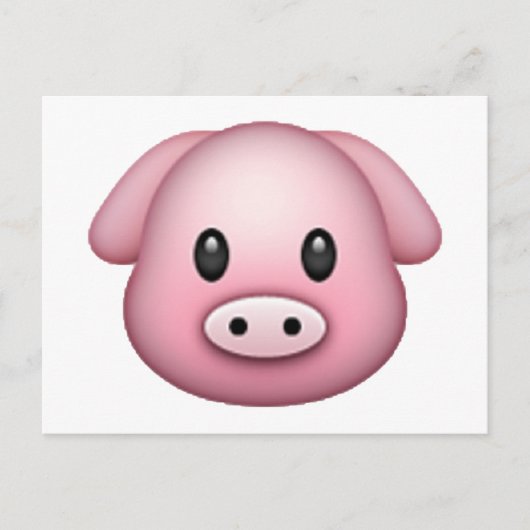 Carte Postale Cochon - Emoji (Devant)