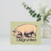 Carte Postale Cochon mécontent (Debout devant)