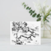 Carte Postale Cochon monstrueux (Debout devant)