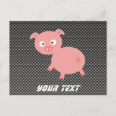 Carte Postale Cochon mou ; Fibres carbone Faux (Devant)