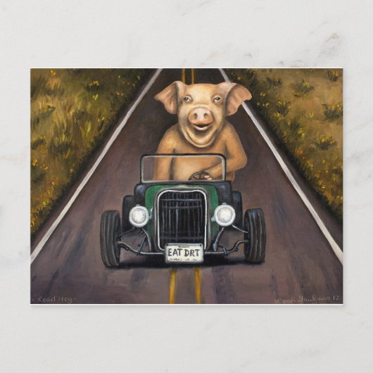 Carte Postale Cochon routier (Devant)