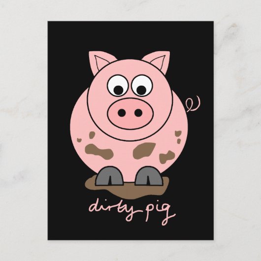 Carte Postale Cochon sale (Devant)