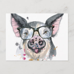 Carte Postale Cochon tendance