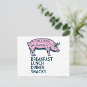 Carte Postale Cochon, tout va bien ! (Debout devant)