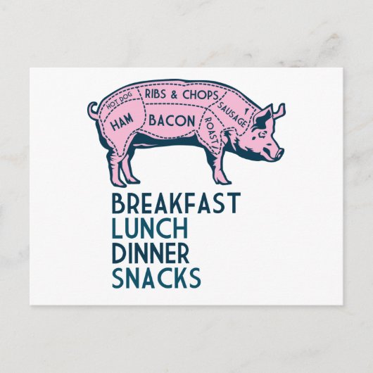 Carte Postale Cochon, tout va bien ! (Devant)