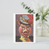 Carte Postale Cochon vintage (Debout devant)