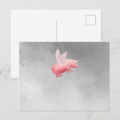 Carte Postale Cochon Volant (Devant / Derrière)
