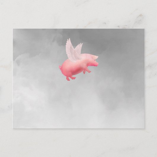 Carte Postale Cochon Volant (Devant)