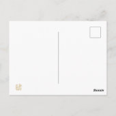 Carte Postale Cochon Zodiaque Chinois Or (Dos)