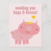 Carte Postale Cochons & Bisous - Saint Valentin de la classe de (Devant)