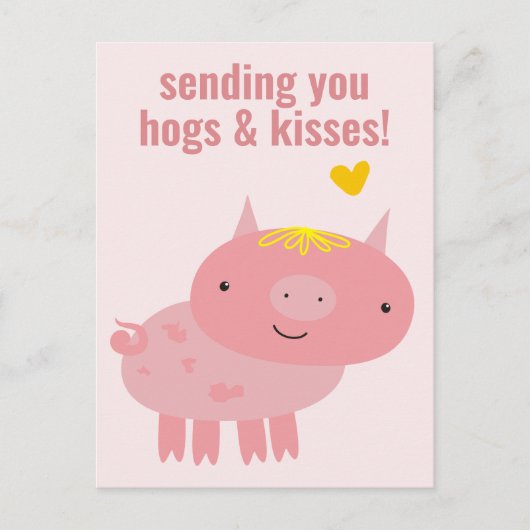 Carte Postale Cochons & Bisous - Saint Valentin de la classe de  (Devant)