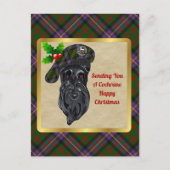 Carte Postale Cochrane Clan Badge & Tartan Christmas Postcard (Devant)