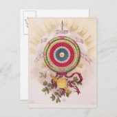 Carte Postale Cockade, emblème de 1848 (Devant / Derrière)