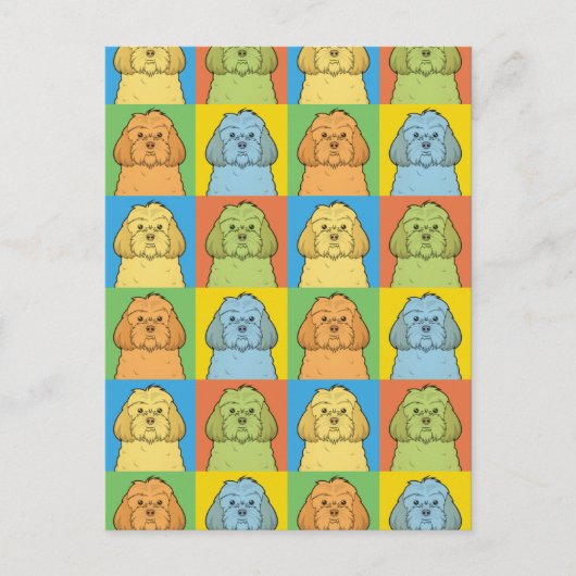 Carte Postale Cockapoo Dog Cartoon Pop-Art (Devant)