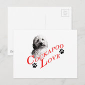 Carte Postale Cockapoo Love (Devant / Derrière)