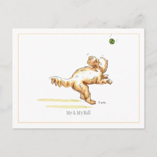 Carte Postale Cockapoo 'Me & My Ball'