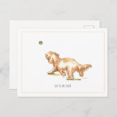 Carte Postale Cockapoo 'Me & My Ball' (Devant / Derrière)