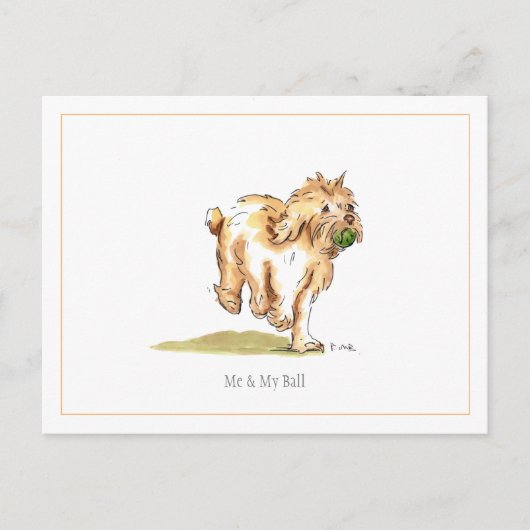 Carte Postale Cockapoo 'Me & My Ball' (Devant)