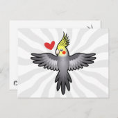 Carte Postale Cockatiel Love (Devant / Derrière)