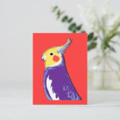 Carte Postale Cockatiel Pop Art (Debout devant)