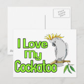 Carte Postale Cockatoo Love (Devant / Derrière)