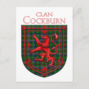Carte Postale Cockburn Tartan Scottish Plaid Lion Rampant