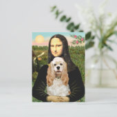 Carte Postale Cocker (Buff) - Mona LIsa (Debout devant)