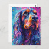 Carte Postale Cocker coloré Spaniel (Devant / Derrière)