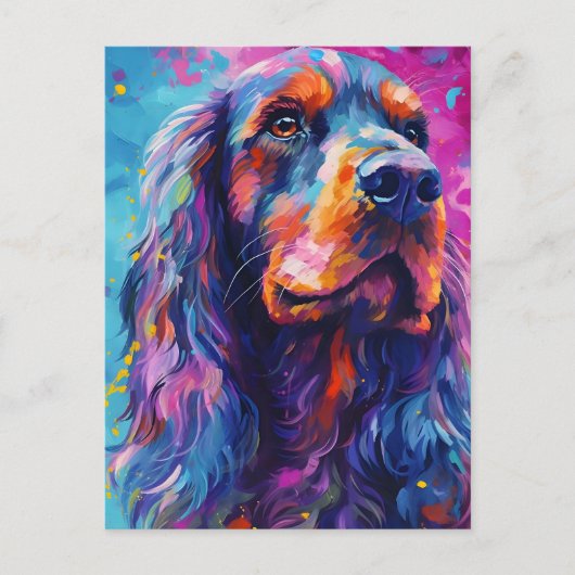 Carte Postale Cocker coloré Spaniel (Devant)