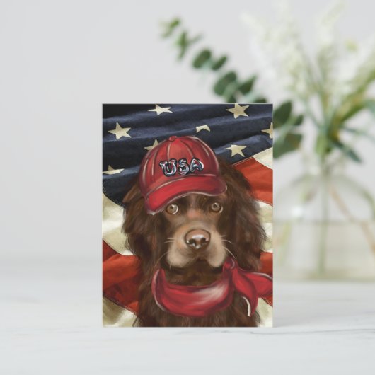 Carte Postale Cocker Spaniel Américain (Debout devant)