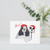 Carte Postale Cocker Spaniel Américain Pirate (Debout devant)