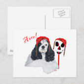 Carte Postale Cocker Spaniel Américain Pirate (Devant / Derrière)