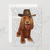 Carte Postale Cocker Spaniel Cowboy 2 (Devant / Derrière)