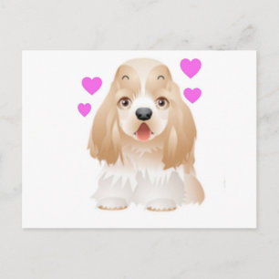 Carte Postale Cocker Spaniel d'amour
