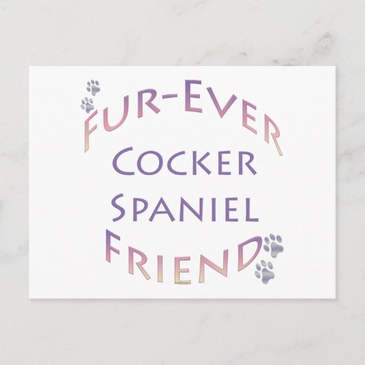 Carte Postale Cocker Spaniel Furever (Devant)