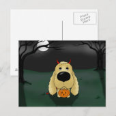 Carte Postale Cocker Spaniel Halloween (Devant / Derrière)