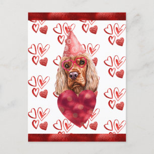 Carte Postale Cocker Spaniel Heart Amoureux des chiens Valentine