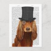 Carte Postale Cocker Spaniel, Hound officiel et Casquette (Devant)