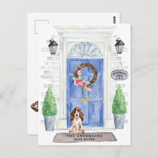 Carte postale Cocker Spaniel Moving Faire-part (Devant / Derrière)