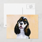 Carte Postale Cocker Spaniel (Parti) Peinture - Art Chien origin (Devant / Derrière)