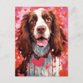 Carte Postale Cocker Spaniel Saint-Valentin (Devant)